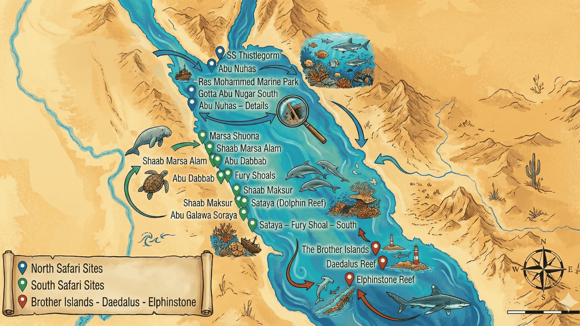 Red Sea Routes Map